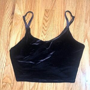 Athleta Black Velvet Bralette